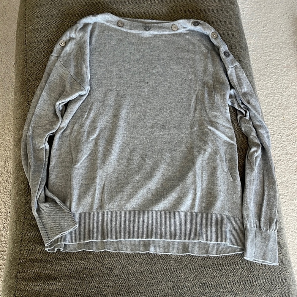 Size L Jeanne Pierre cashmere infused grey sweater